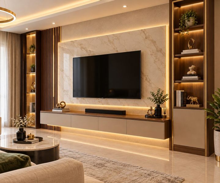 TV Unit Design, TV Cabinet · Modern Luxury